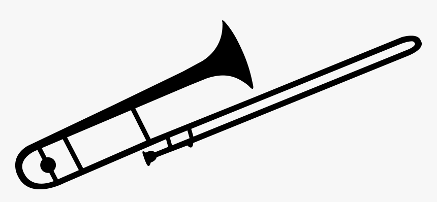Trombone Silhouette Musical Instrument Clip Art - Trombone Clip Art, HD Png Download, Free Download