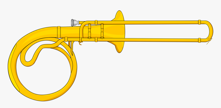 Line,yellow,trombone - Trombone, HD Png Download, Free Download