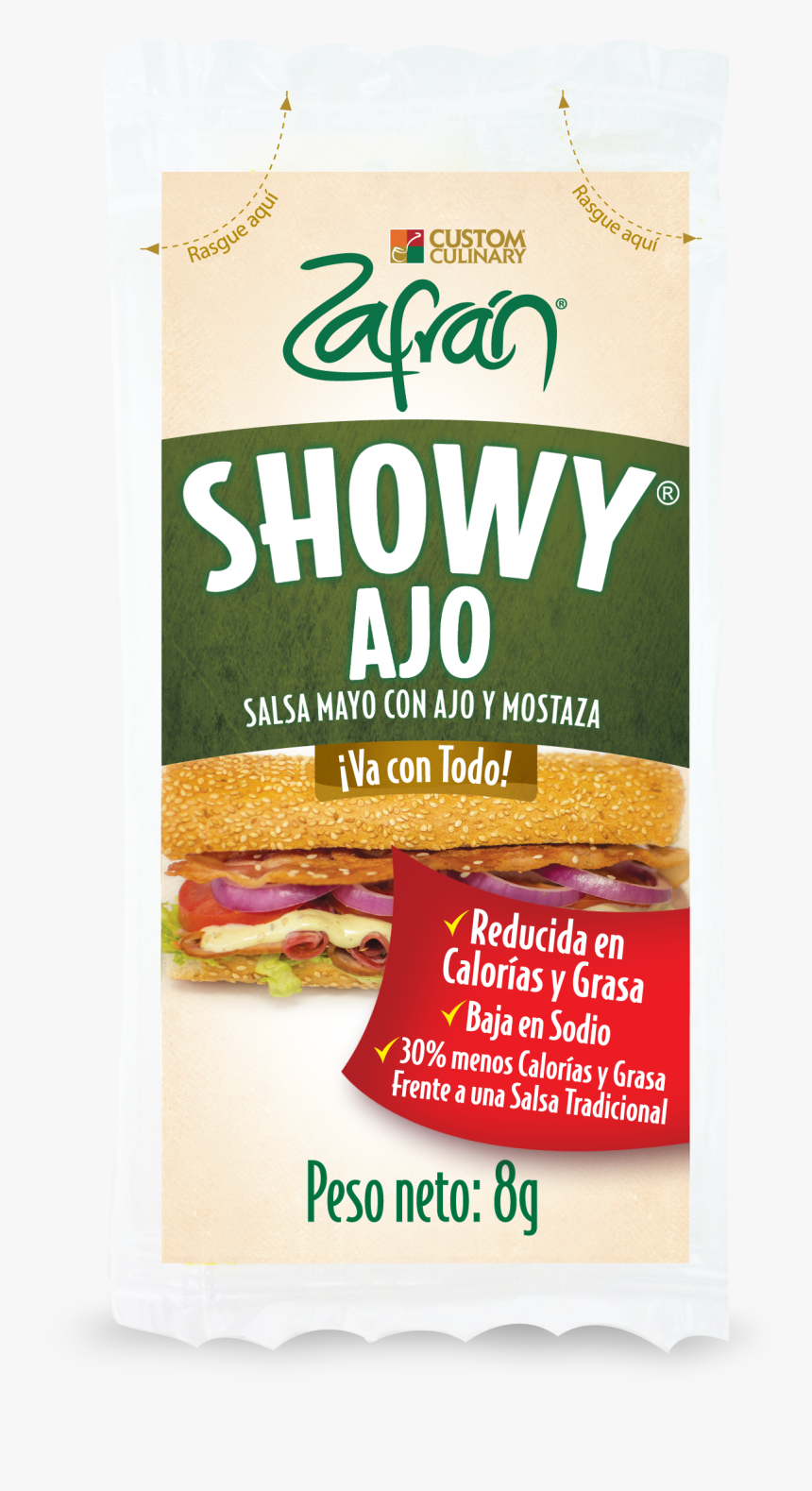 Showy® Ajo Sobre Personal 8 Gr - Zafran, HD Png Download, Free Download