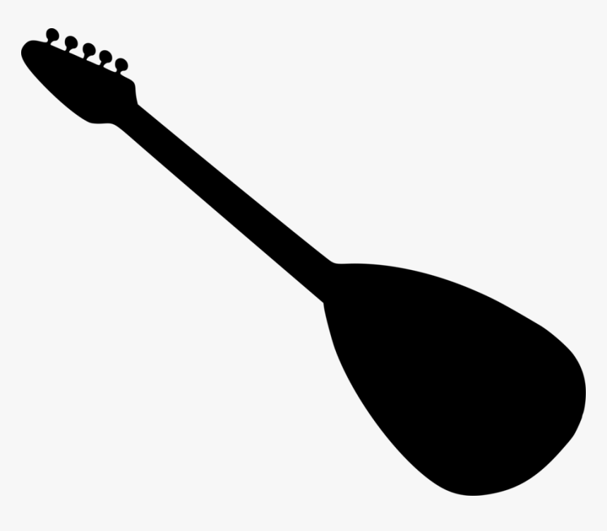 Monochrome Photography,musical Instrument Accessory,cutlery - Guitar Silouet, HD Png Download, Free Download