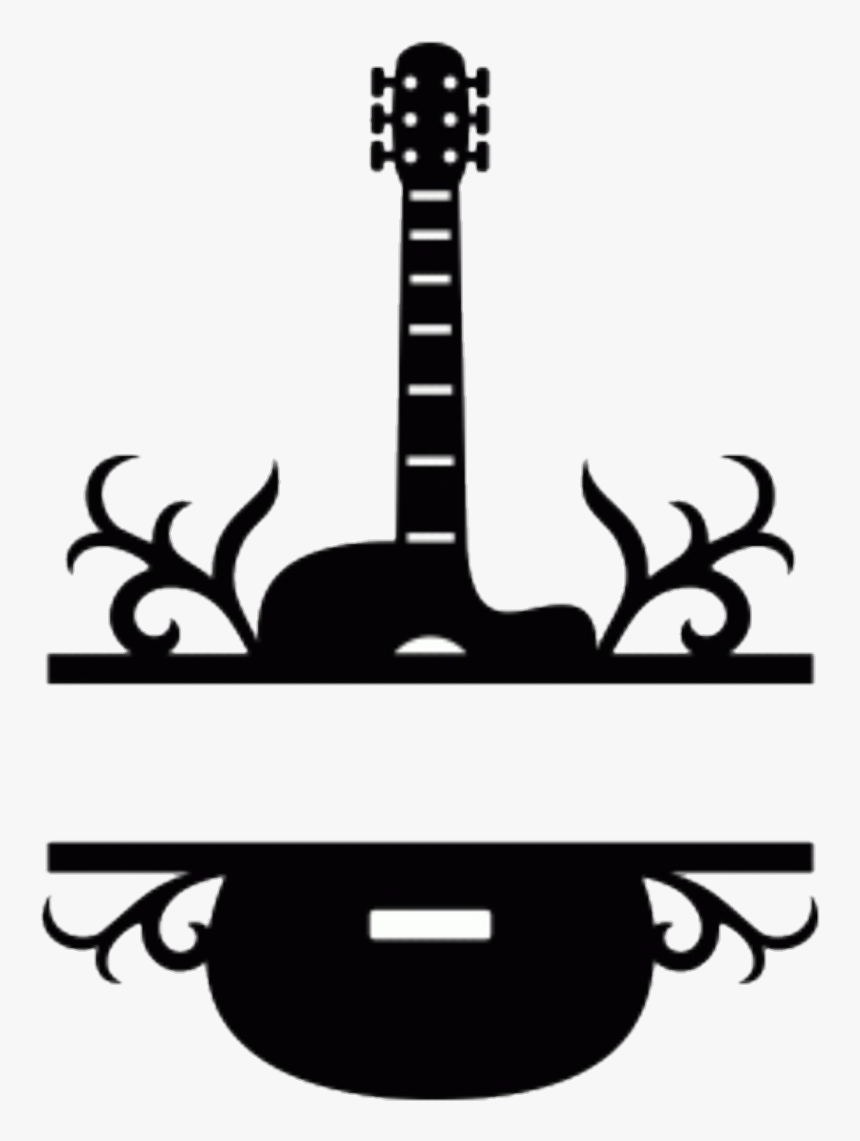 Download Half Guitar Silhouette Clipart , Png Download - Acoustic ...
