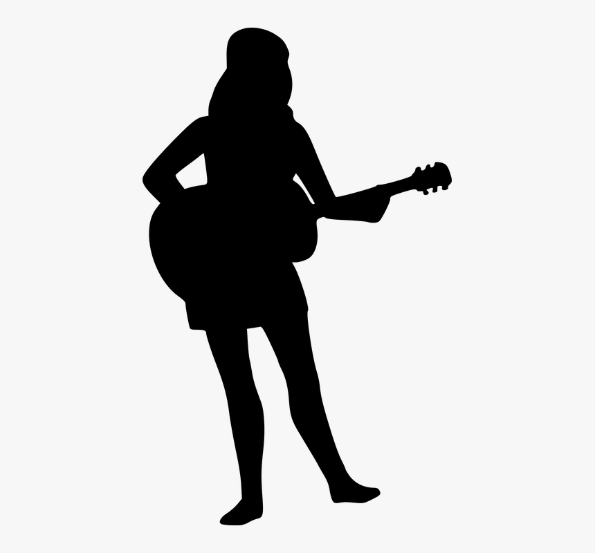 Silhouette, Guitar, Guitarist, Entertainment - Silhouette, HD Png Download, Free Download