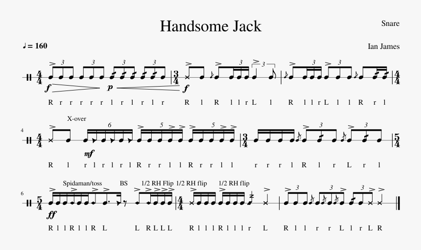 Transparent Handsome Jack Png - Sheet Music, Png Download, Free Download