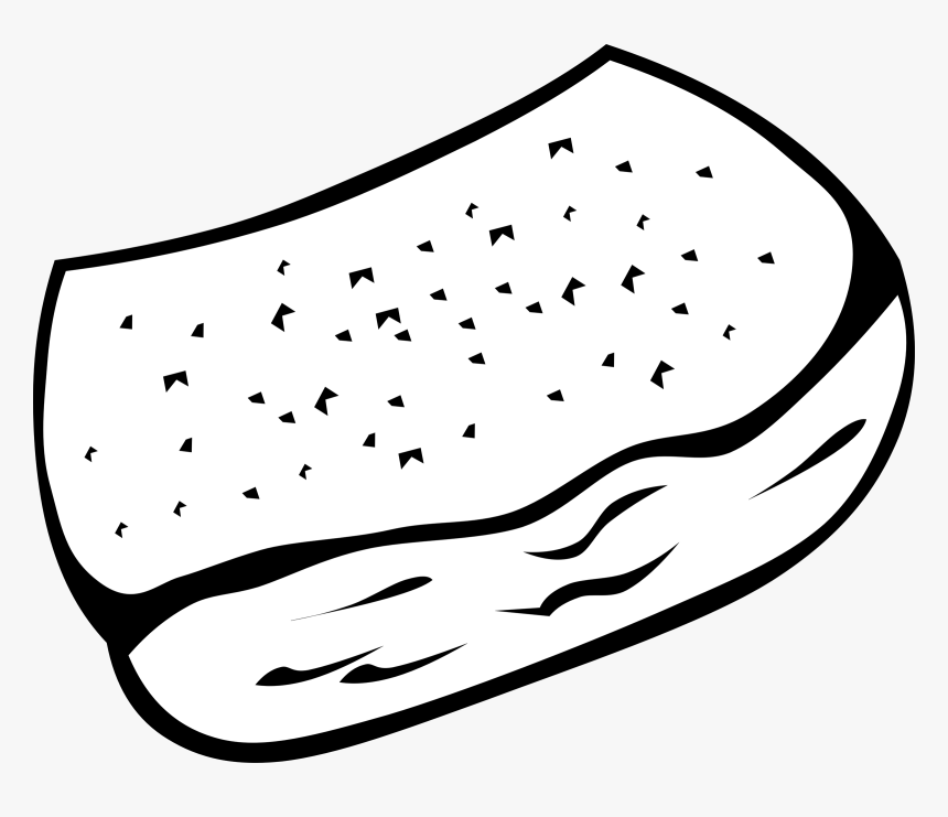 Garlic Bread Black And White - Garlic Bread Clip Art, HD Png Download, Free Download