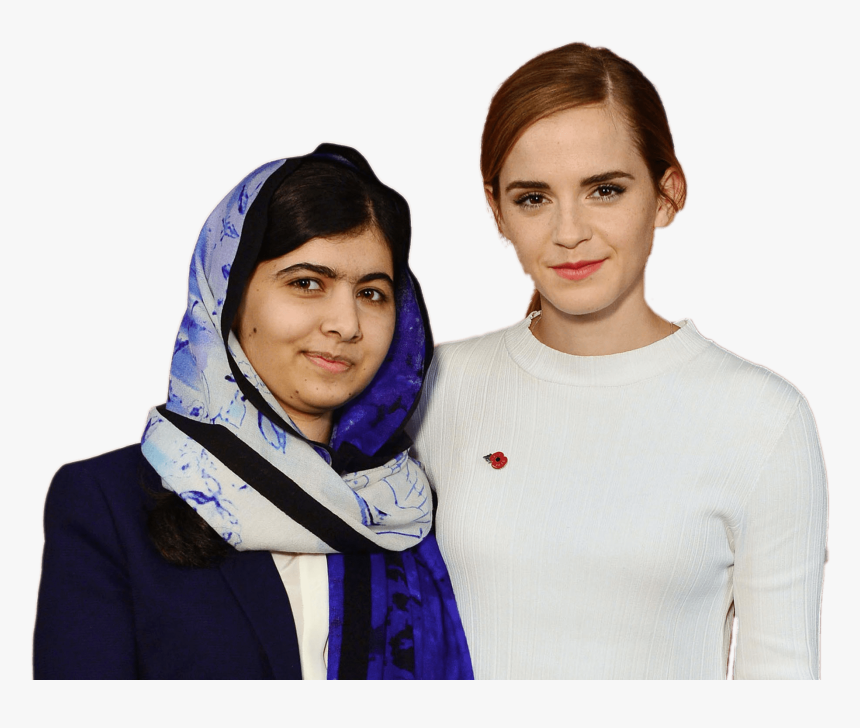 Malala Yousafzai And Emma Watson - Malala Yousafzai With Emma Watson, HD Png Download, Free Download