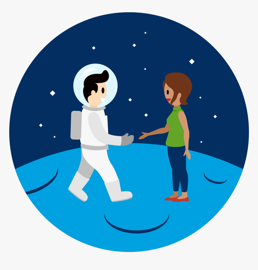 An Astronaut In Space Shakes Hands With A Person On - Prohibido Fumar, HD Png Download, Free Download