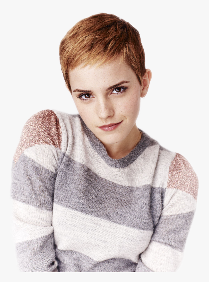 Clip Art Emma Watson Pixie - Emma Watson Pixie Cut Hair Stages, HD Png Download, Free Download