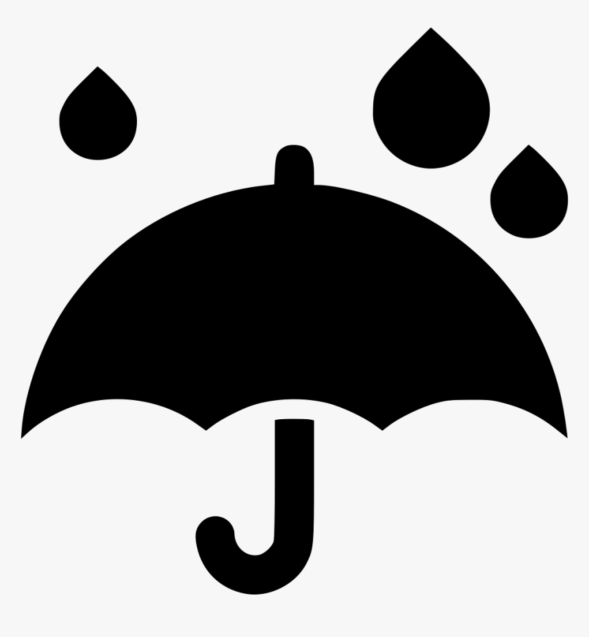 Umbrella Rain Drops - Rain Umbrella Clipart Black And White, HD Png Download, Free Download