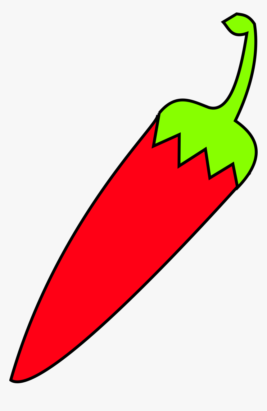 Red Chili With Green Tail Clip Arts - Red Chilli Clip Art, HD Png Download, Free Download