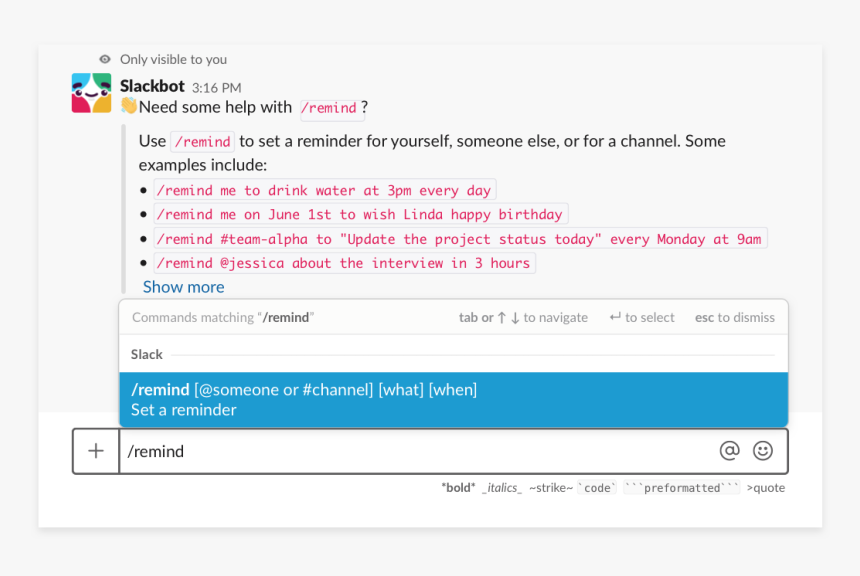 Set Slack Reminders, HD Png Download, Free Download