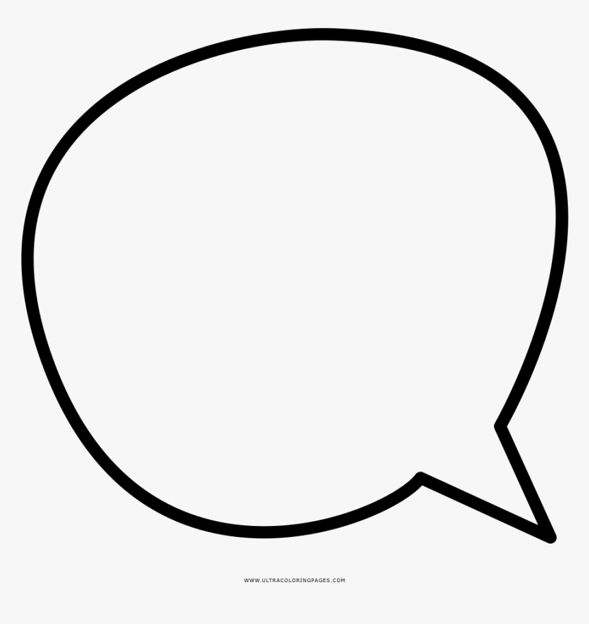 Speech Bubble Coloring Page - Circle, HD Png Download, Free Download