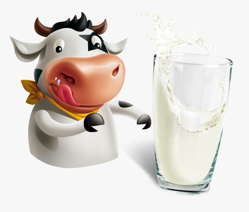 And Soured Cow Milkshake Cattle Milk Cream Clipart - Milk And Cow Png, Transparent Png, Free Download