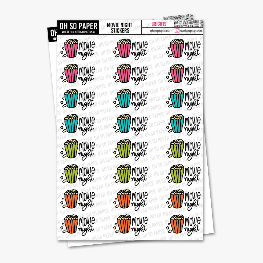 Movie Night Stickers, HD Png Download, Free Download