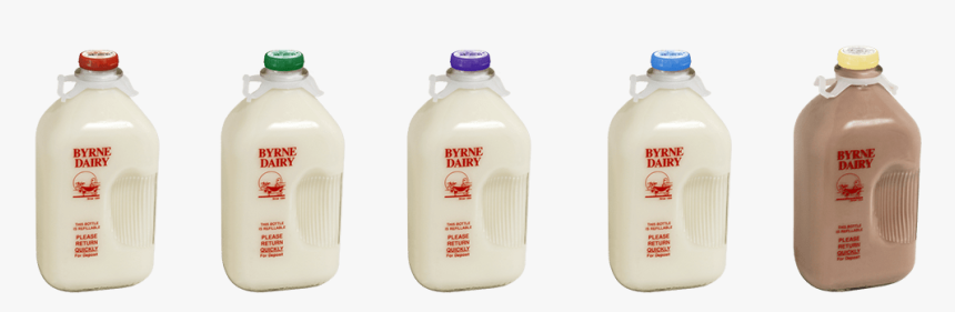 Milk In Glass Bottles Available Flavors From Byrne - Plastic Bottle, HD Png Download, Free Download