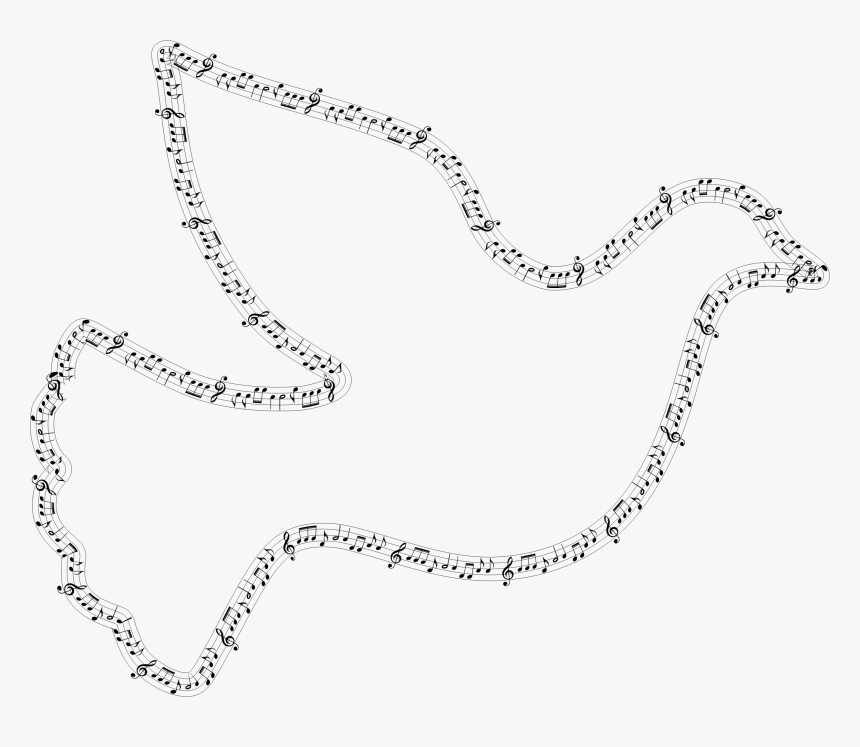 Musical Peace Dove Clip Arts - Musical Notes With Dove, HD Png Download, Free Download