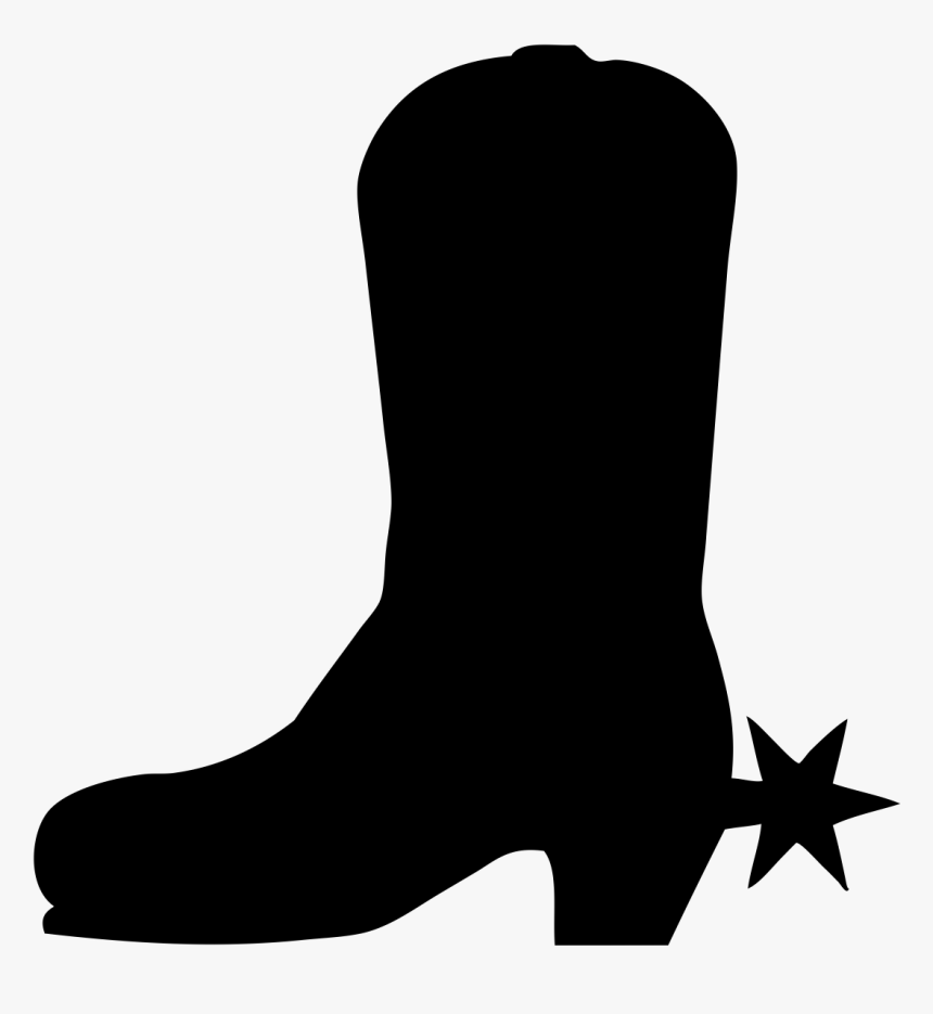 Cowboy Boot Silhouette Png Clipart , Png Download - Silhouette Cowboy Boots Clipart, Transparent Png, Free Download