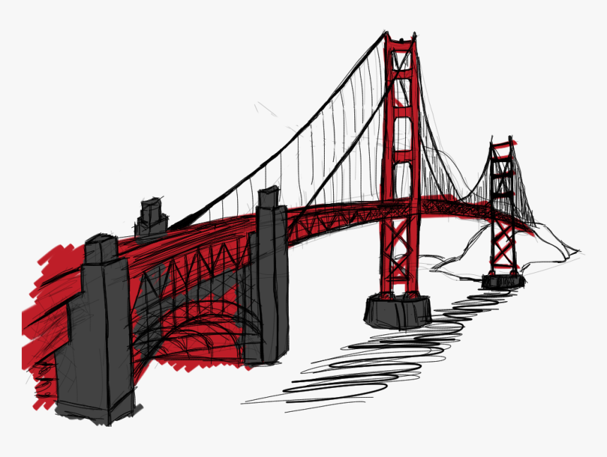 Golden Gate Bridge Png , Png Download - Gold Gate Bridge Png, Transparent Png, Free Download