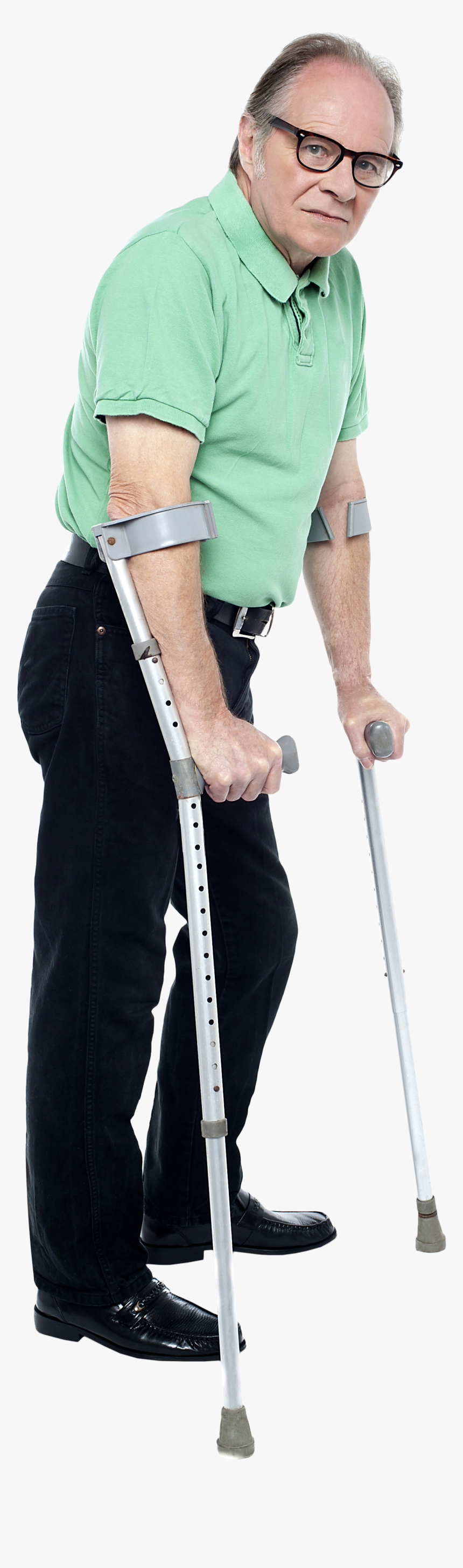 Old Man Png Image - Old Man On Crutches, Transparent Png, Free Download