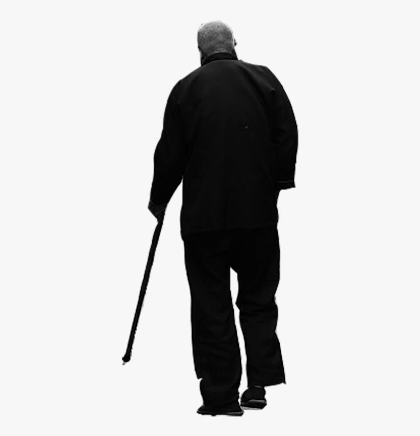 Silhouette Old Age - Old Man Silhouette Png, Transparent Png, Free Download