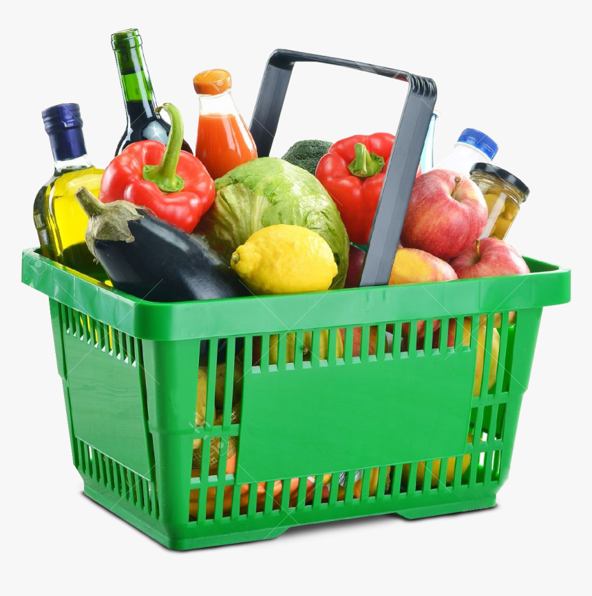 Exatouch Streamline Payments And Business With One - Grocery In Green Basket, HD Png Download, Free Download