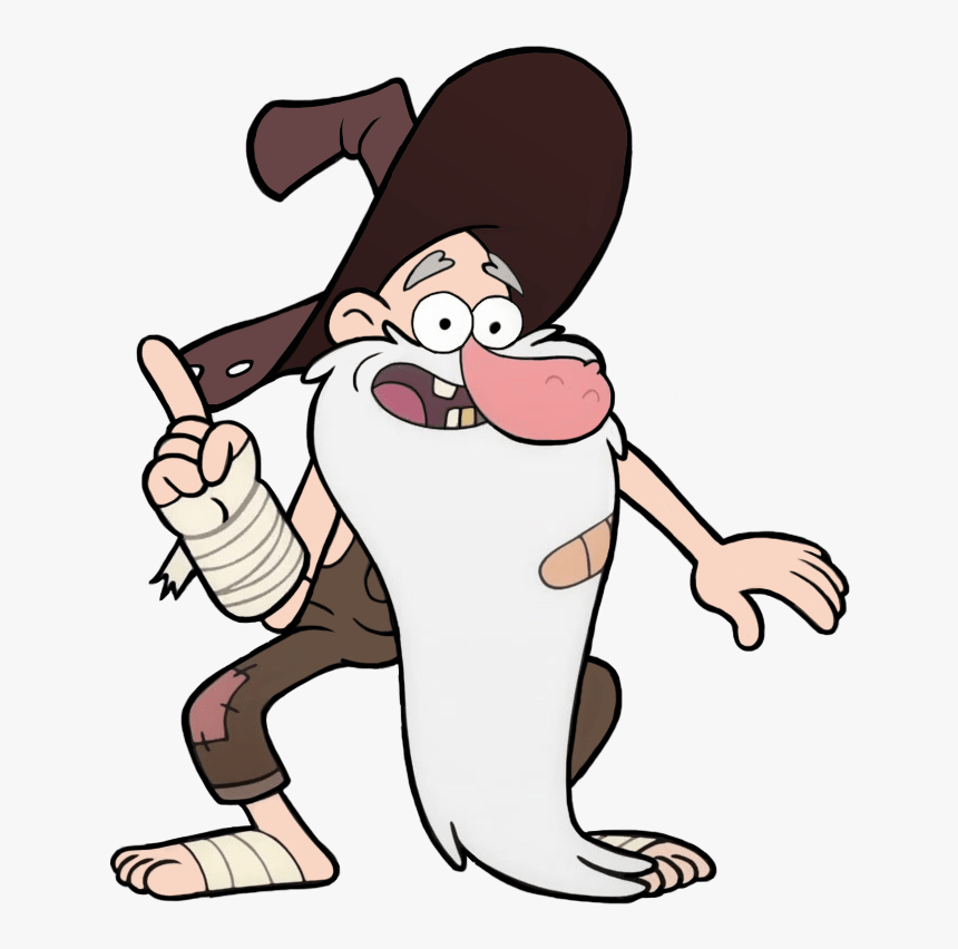 Old Man Mcgucket Finger Up - Gravity Falls Characters, HD Png Download, Free Download