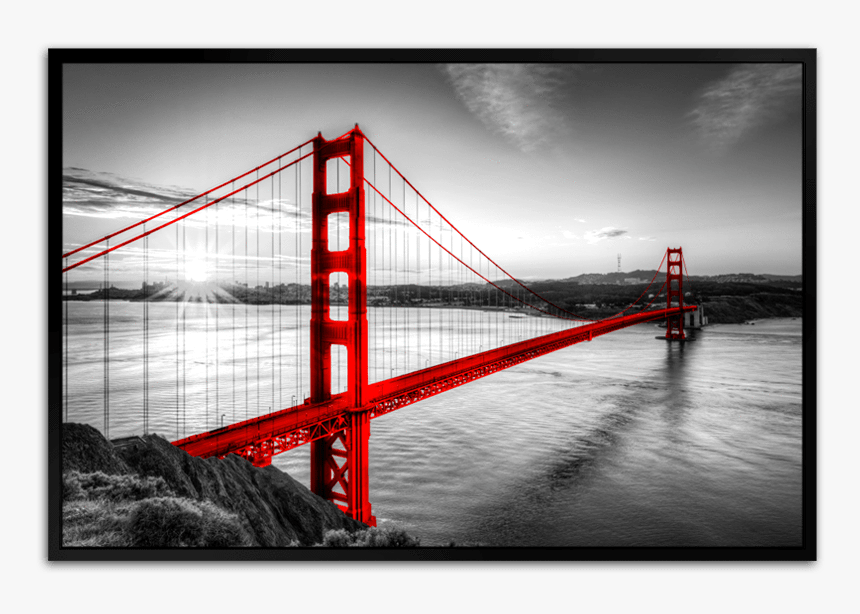 Golden Gate Bridge - Sunset San Francisco Bridge, HD Png Download, Free Download