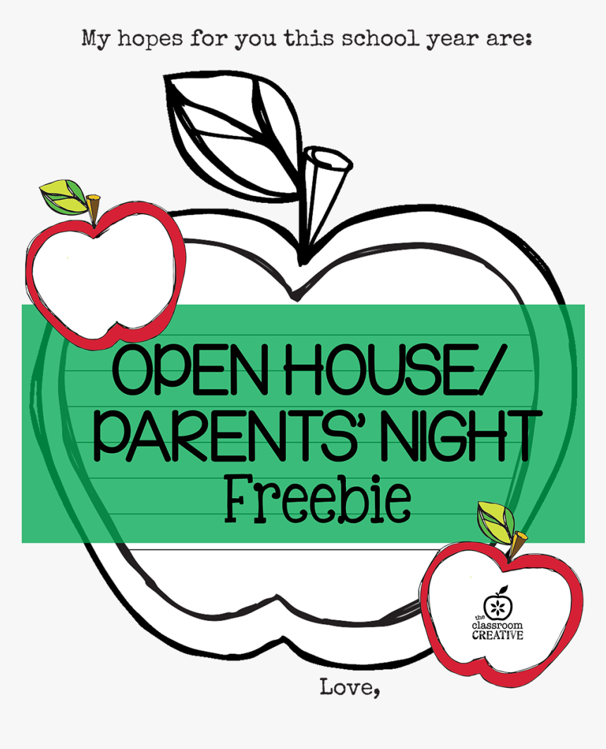 Free Open House/ Parent"s Night Printable {apple Themed} - Printable School Open House Invitation, HD Png Download, Free Download