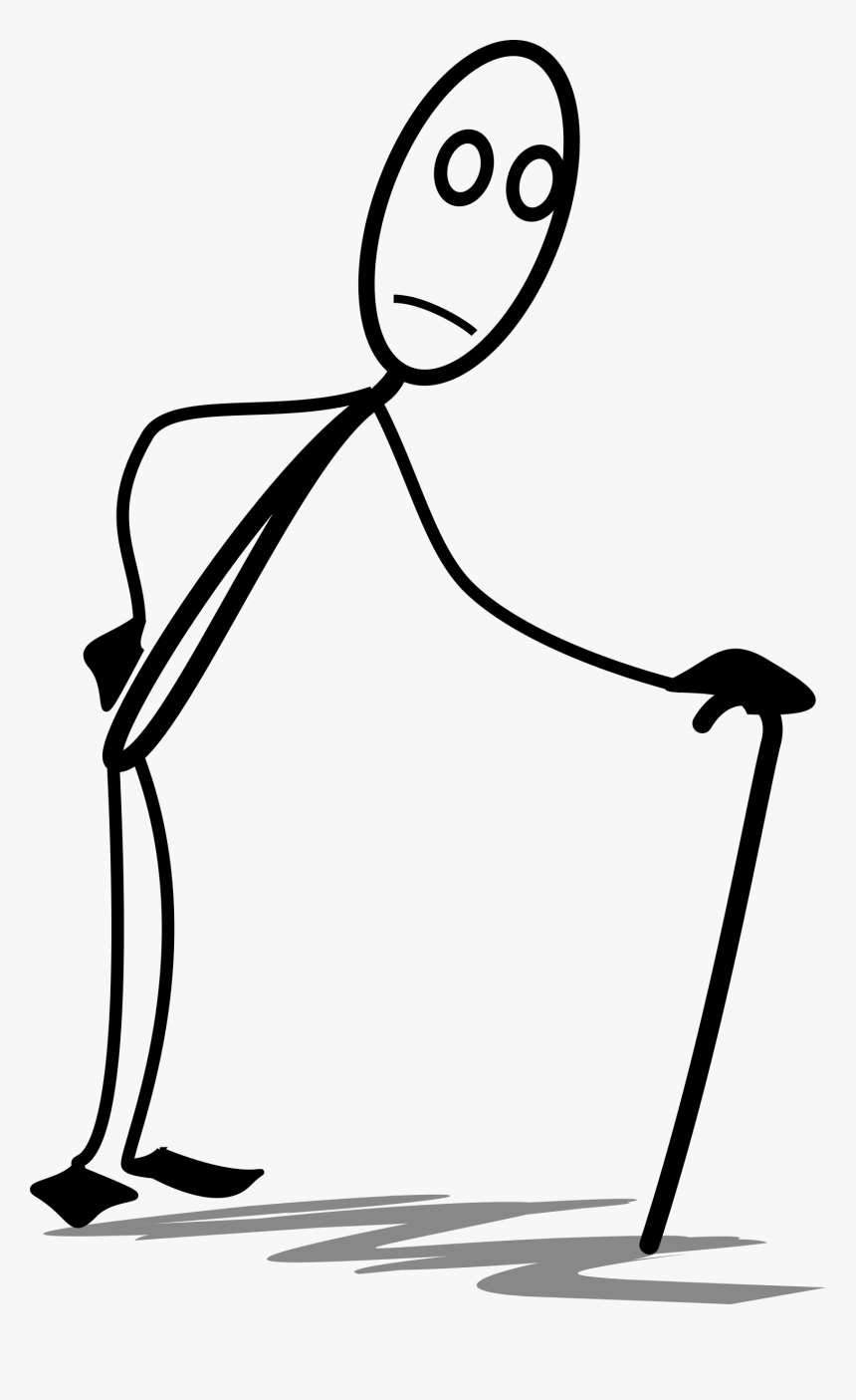 Old Man Stick Figure - Stick Figure Old Man, HD Png Download, Free Download