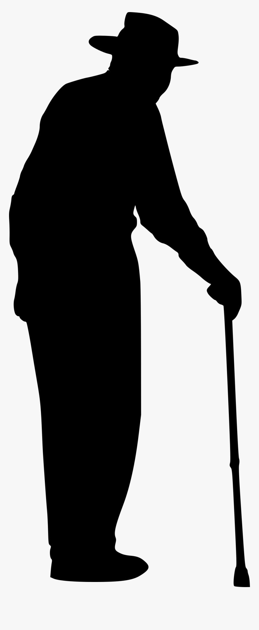 Elderly Silhouette Png, Transparent Png, Free Download