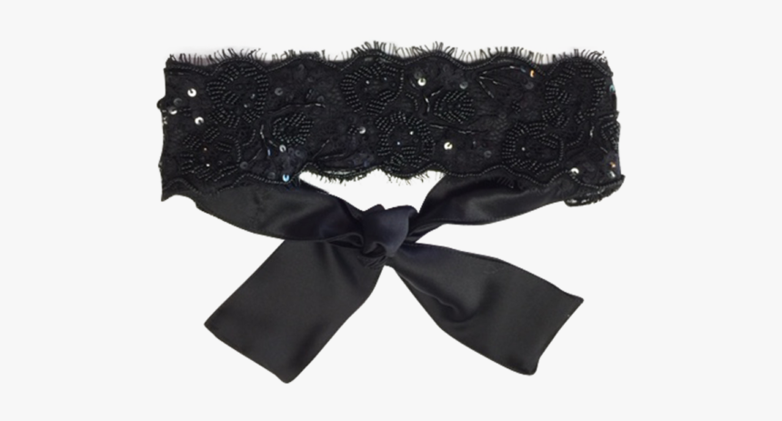 Black,clothing,bow Tie,garter,fashion - Blindfold Png, Transparent Png, Free Download