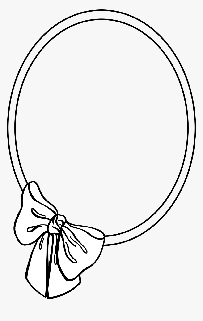 A Border With A Bow Clip Arts - Ribbon Border Design Drawing, HD Png Download, Free Download