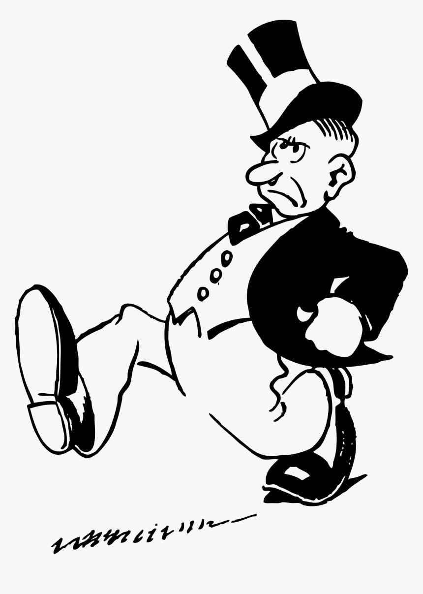 Guy Clipart Old Man - Sad Rich Man Cartoon, HD Png Download - kindpng.