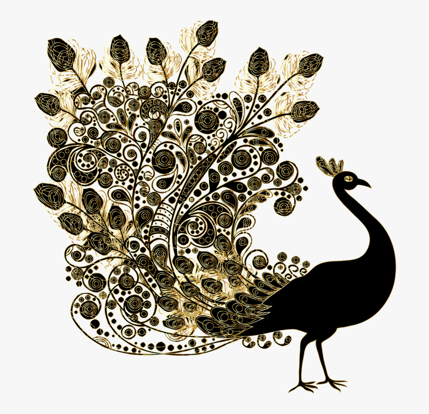 Visual Arts,bird,indian Peafowl - Indian Peacock Design Png, Transparent Png, Free Download