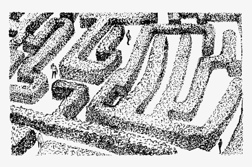 Share This Image - Hedge Maze Line Drawing, HD Png Download, Free Download