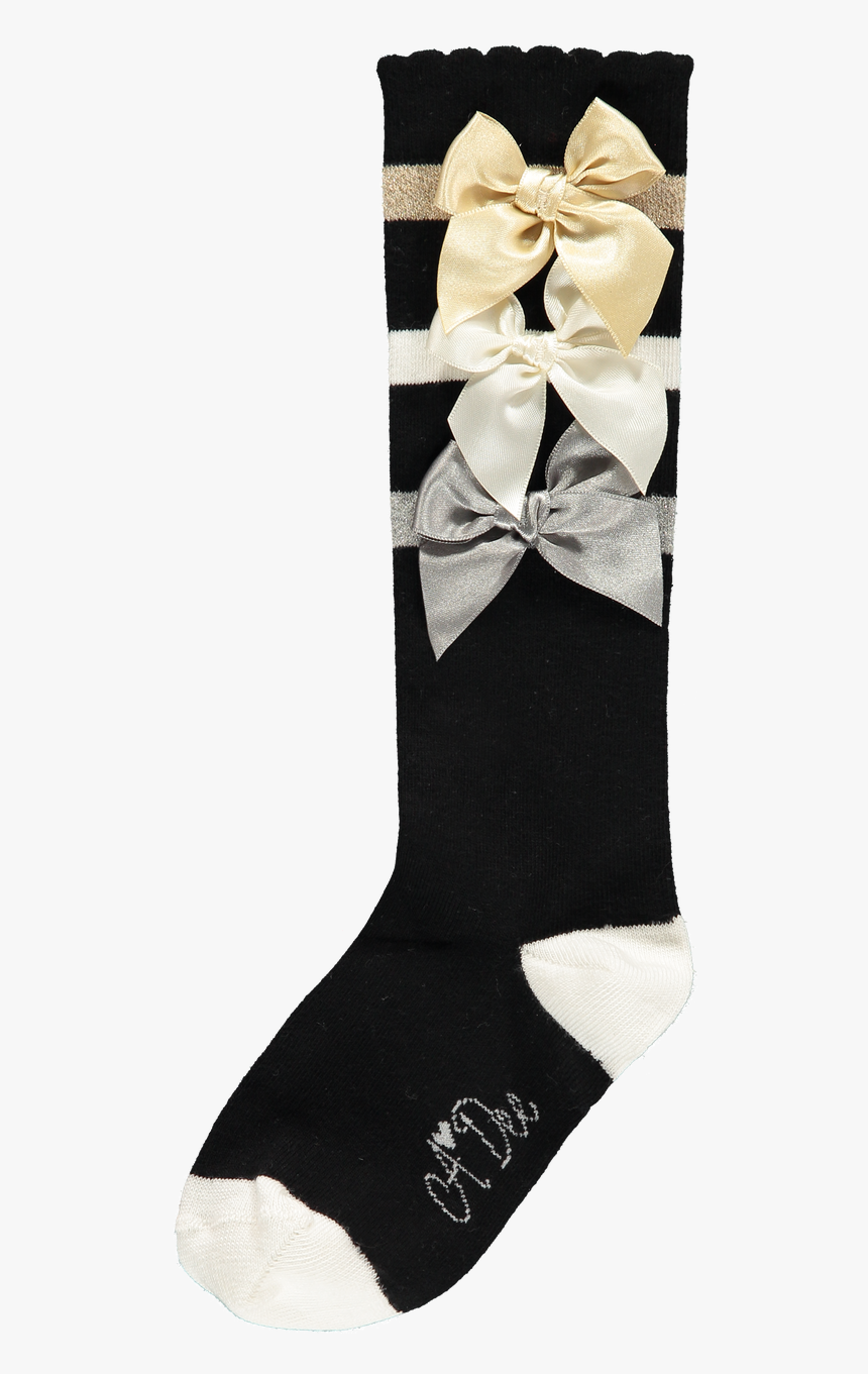 Black Bow Socks - Sock, HD Png Download, Free Download