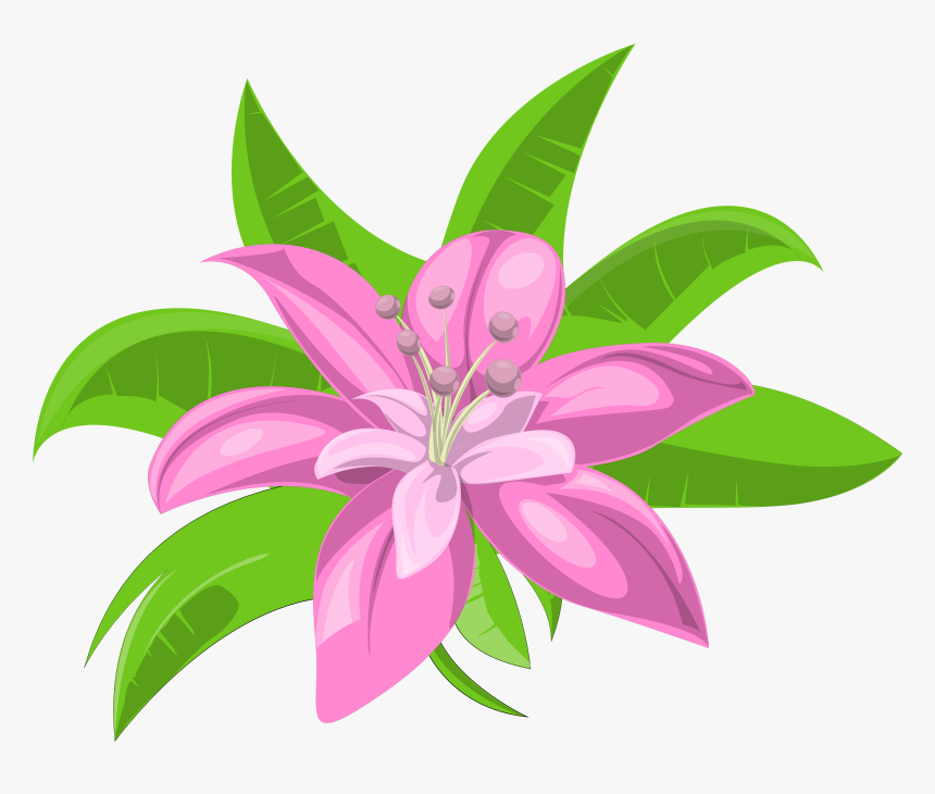 Transparent Hawaiian Flowers Png - Exatoic Art Flowers Png, Png Download, Free Download
