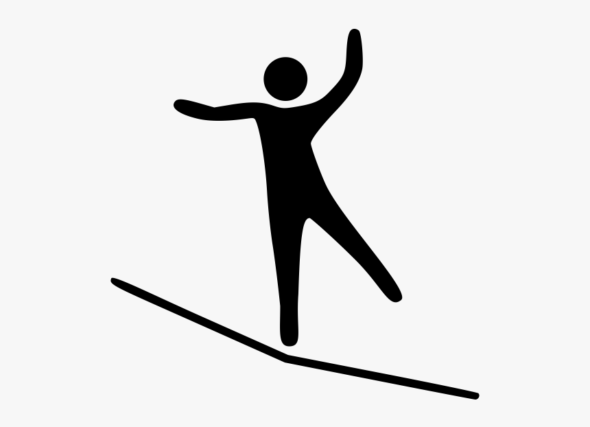 Tightrope Walking Sense Of Balance Slacklining Computer - Slackline Icon Png, Transparent Png, Free Download