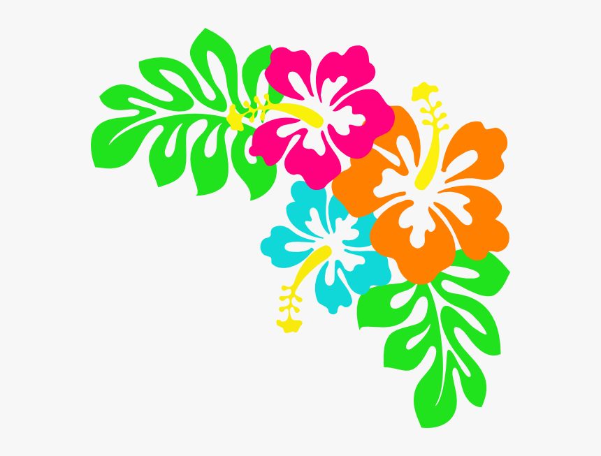 Hawaiian Flower Clip Art - Tropical Clipart, HD Png Download, Free Download