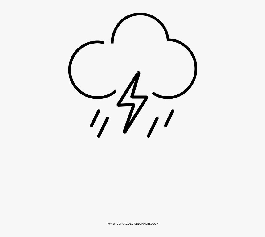 Storm Cloud Coloring Page - Heart, HD Png Download, Free Download