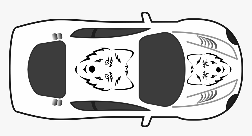 Transparent Wolf Head Png - Race Car Top Down Clipart, Png Download, Free Download