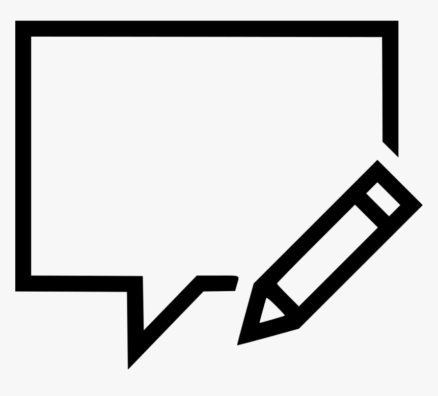 Message Edit Write Writing Bubble Pen Pencil Conversation - Envelope And Pen Icon, HD Png Download, Free Download