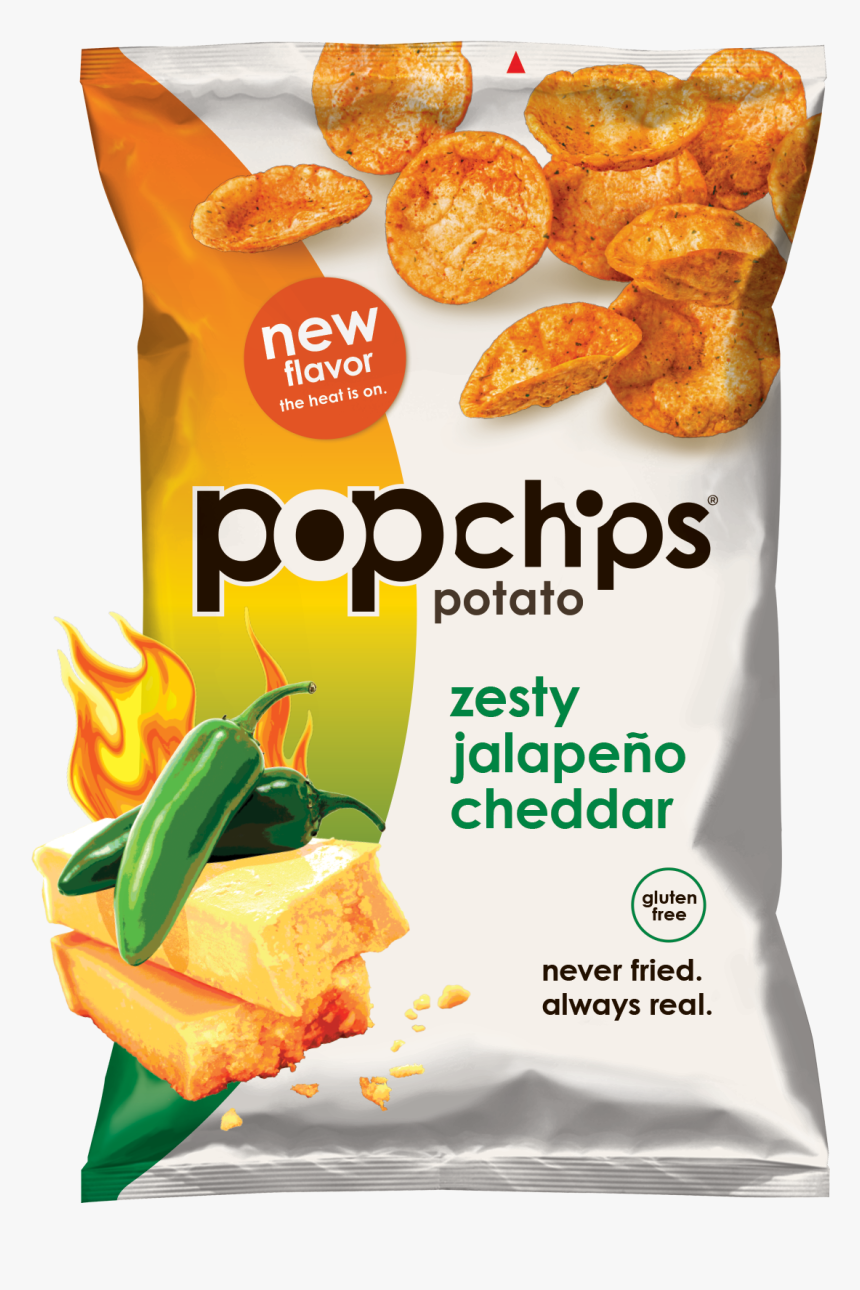 5oz Bag Of Zesty Jalapeno Cheddar Popchips - Popchips Zesty Jalapeno Cheddar, HD Png Download, Free Download