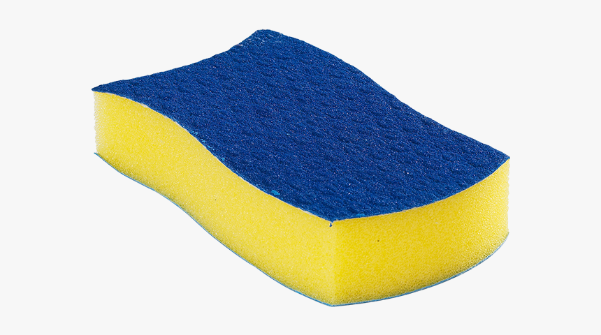 Washing Sponge Png - Blue And Yellow Sponge, Transparent Png, Free Download