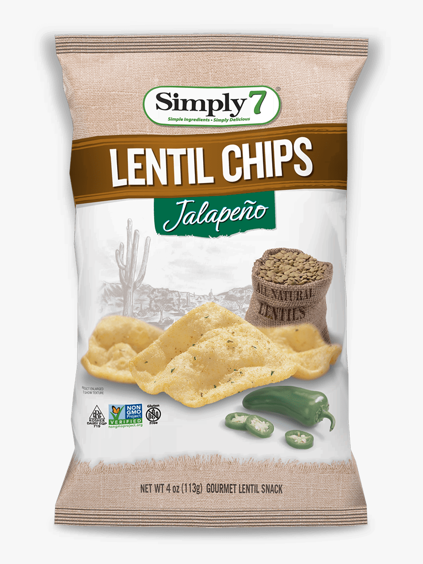 Simply 7 Lentil Chips Jalapeno, HD Png Download, Free Download