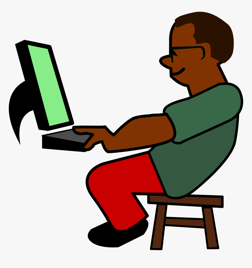 African Programmer With Slower Internet Clip Arts - Computer Programmer Clip Art, HD Png Download, Free Download