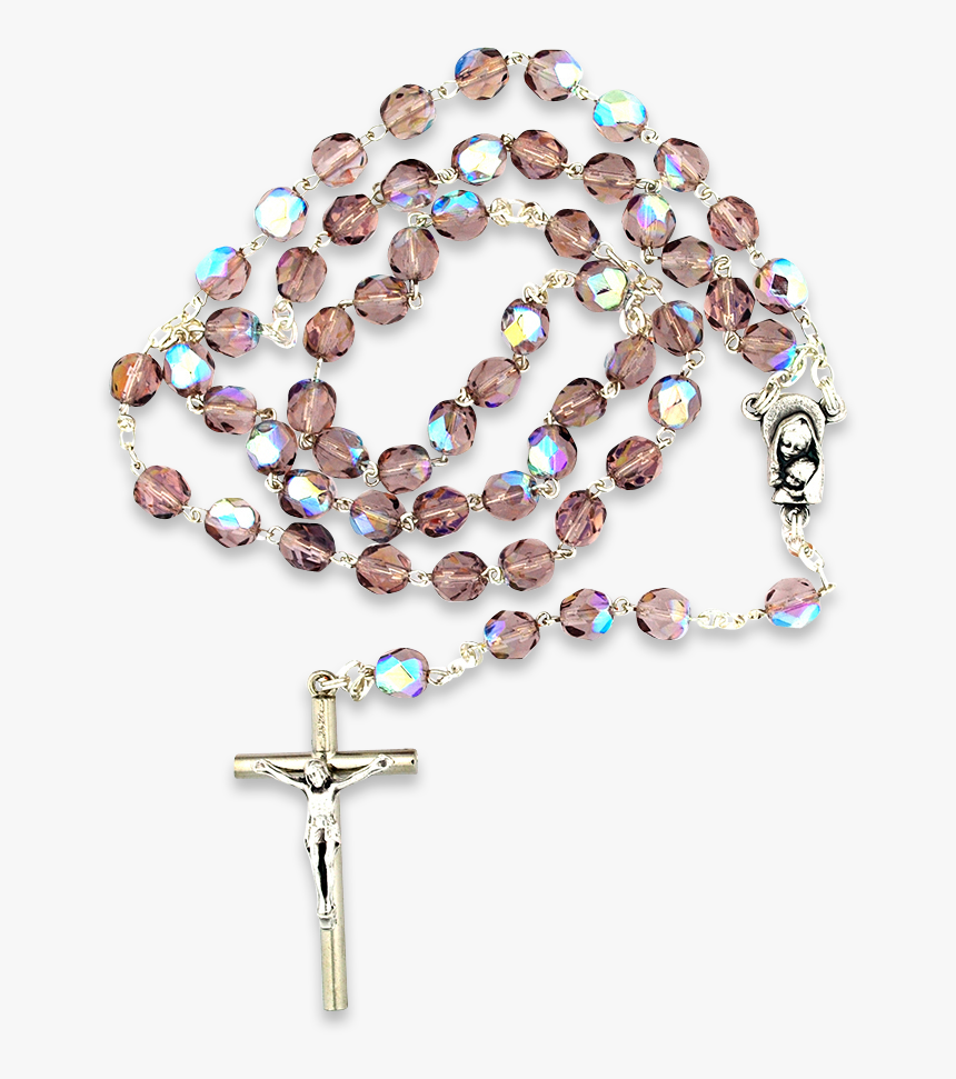 Purple Crystal Rosary Beads - Transparent Background Rosary Gif, HD Png Download, Free Download