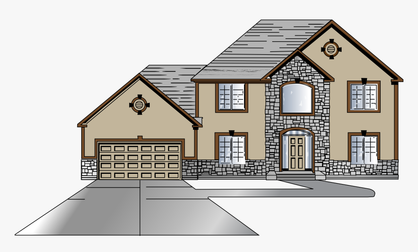 28 Collection Of A Big House Clipart - Drawing Of Outside Of House, HD Png Download, Free Download