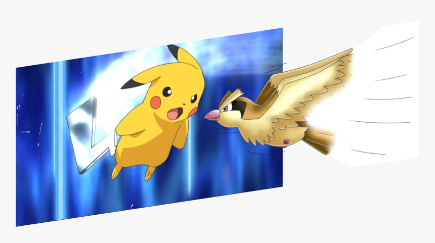 Pikachu Vs Pidgey - Pikachu Using Iron Tail, HD Png Download, Free Download