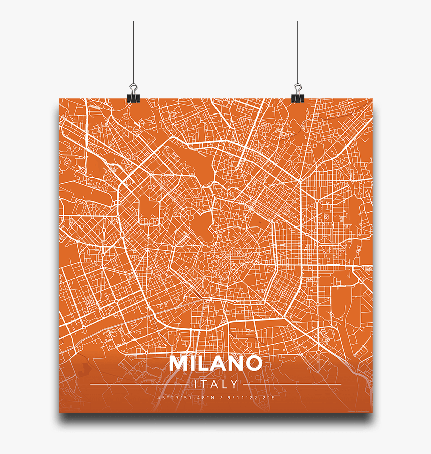 Milano Map Poster, HD Png Download, Free Download