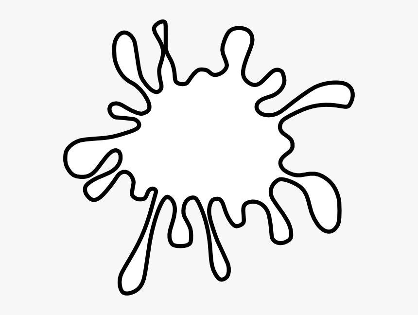 Splat Outline Clip Art - White Paint Splatter Clip Art, HD Png Download, Free Download